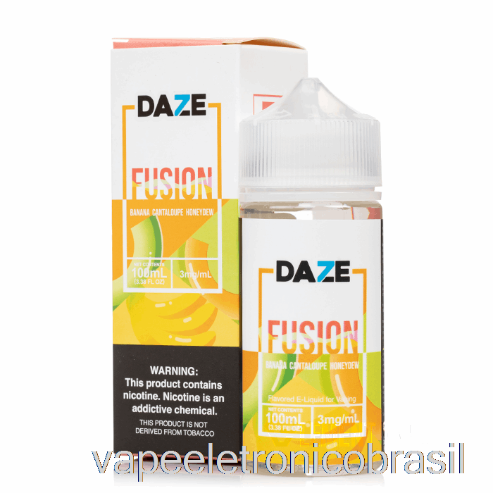 Vape Eletrônico Banana Melão Melão - 7 Daze Fusion - 100ml 3mg